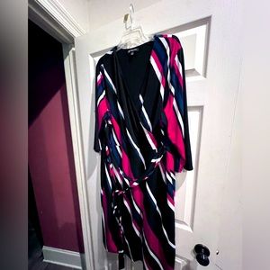 INC dress with red, blue and white stripes